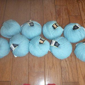 9 Balls Sensations Ballezza Collection Stellina Wool Blend Yarn Color Sea Blue